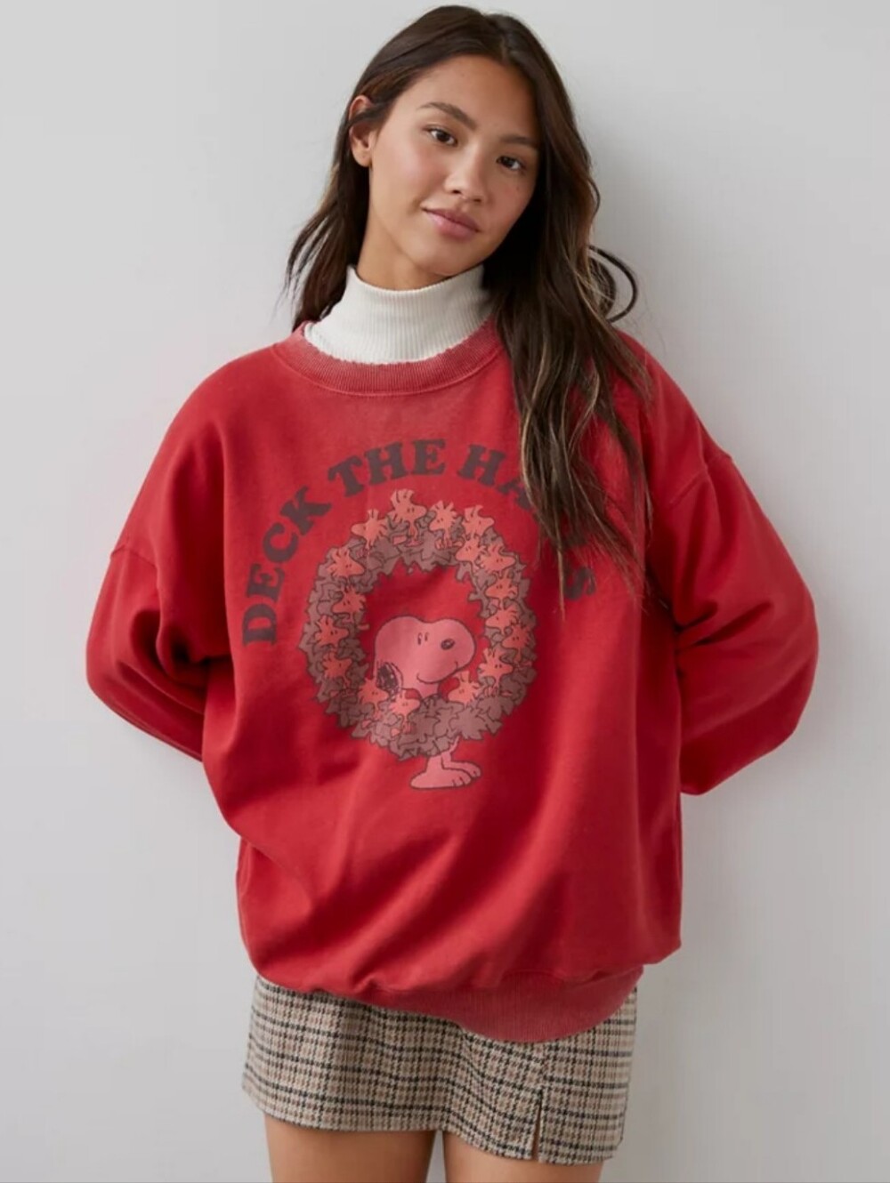 American Eagle AE Oversized Peanuts Snoopy Grapic Sweatshirt Women's Size Small